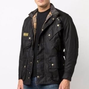 Barbour International Waxed Leather Jacket